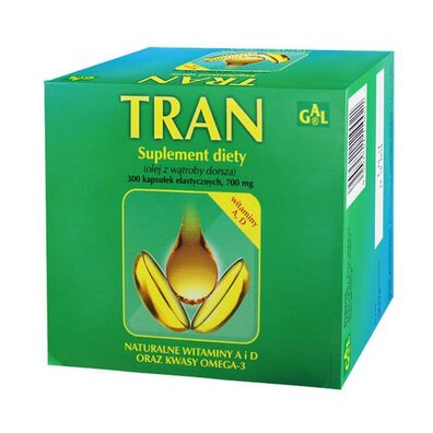 Tran - Gal - 300 kapsułek - olej z wątroby dorsza 