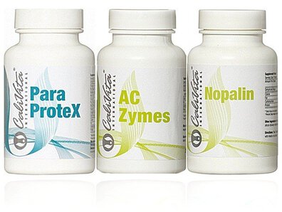 Paraprotex 100t Nopalin 200t AC Zymes 100k - zestaw Calivita do diety oczyszczającej