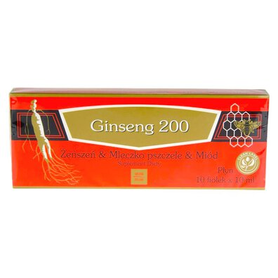 Ginseng 200 10 ampułek po 10ml Ginseng Poland żeń-szeń wyciąg