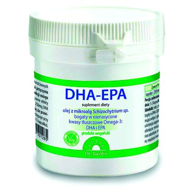 DHA-EPA 60 kapsułek dr Jacobs Kapsułki z olejem z mikroalg