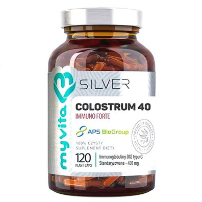 Colostrum 40 Immuno Forte Silver Pure 120 kapsułek Myvita 
