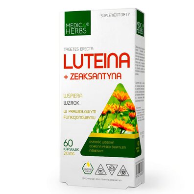 Luteina i zeaksantyna 60 kapsułek Medica Herbs