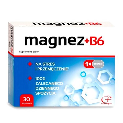 Magnez z witaminą B6 30 kapsułek Colfarm