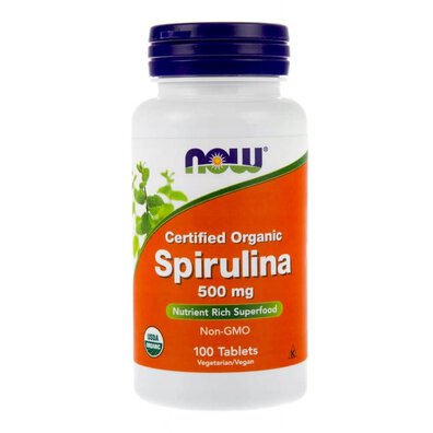 Spirulina 100tab Now Foods 500mg GMO-free