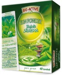 Herbata zielona gun powder ekspresowa BigActive 40 saszetek