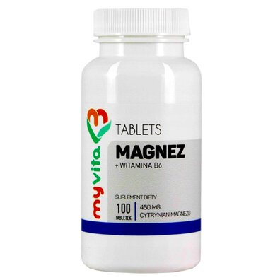 Magnez + wit B6 100 tabl MyVita cytrynian magnezu