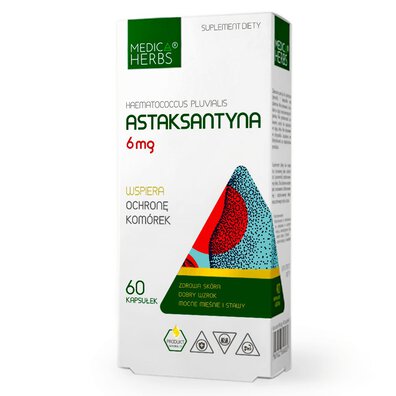 Astaksantyna 6mg 60 kapsułek Medica Herbs