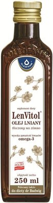 Lenvitol - olej lniany do diety budwigowej - 250ml 