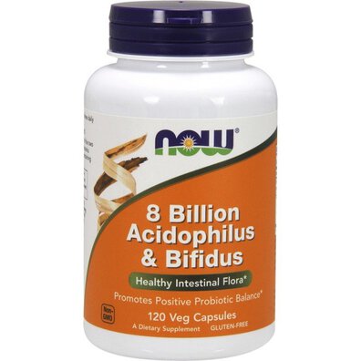 Acidophilus and Bifidus 8 Billion Now Foods 120 kaps