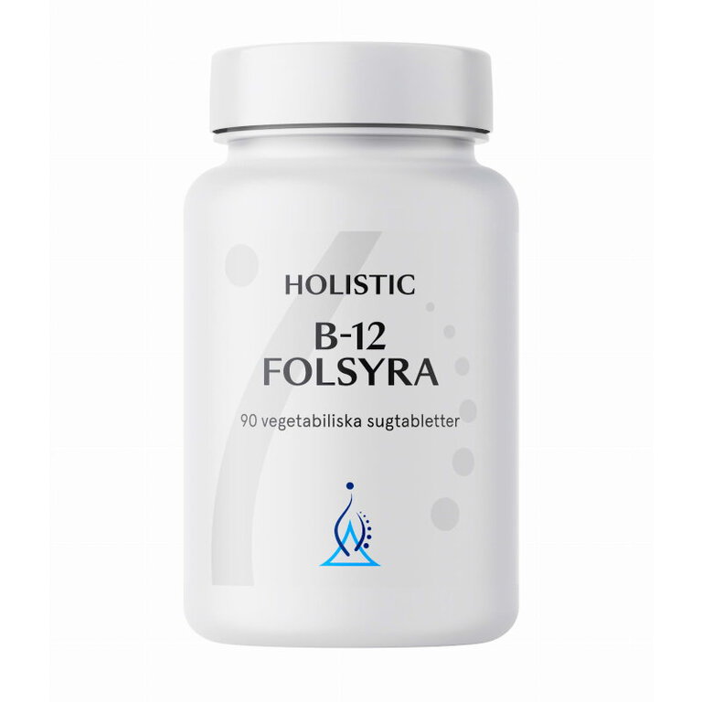 Witamina B12 Folsyra 90 tabletek do ssania Holistic - witamina B12 1000µg i kwas foliowy 400µg (1)