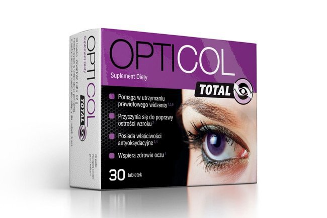 Opticol Total 30 tabletek Colfarm aksamitka borówka omega-3  (1)