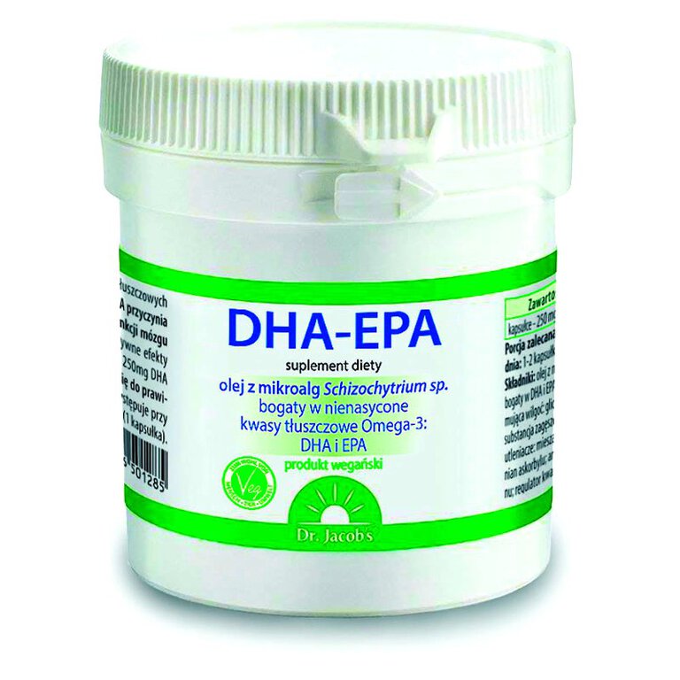 DHA-EPA 60 kapsułek dr Jacobs Kapsułki z olejem z mikroalg (1)