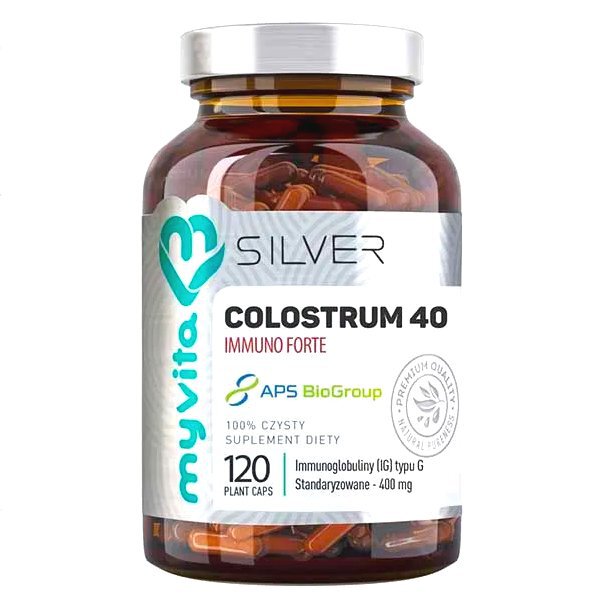 Colostrum 40 Immuno Forte Silver Pure 120 kapsułek Myvita  (1)