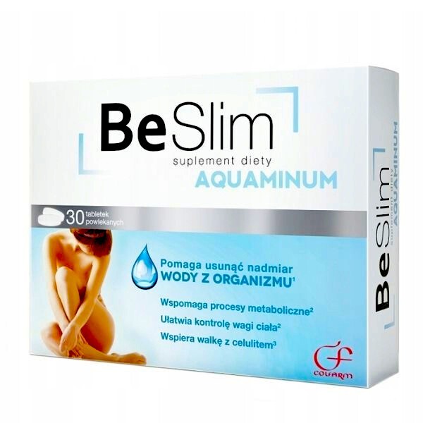 Be Slim Aquaminum z morszczynem pokrzywą i winoroślą 30 tabletek Colfarm (1)