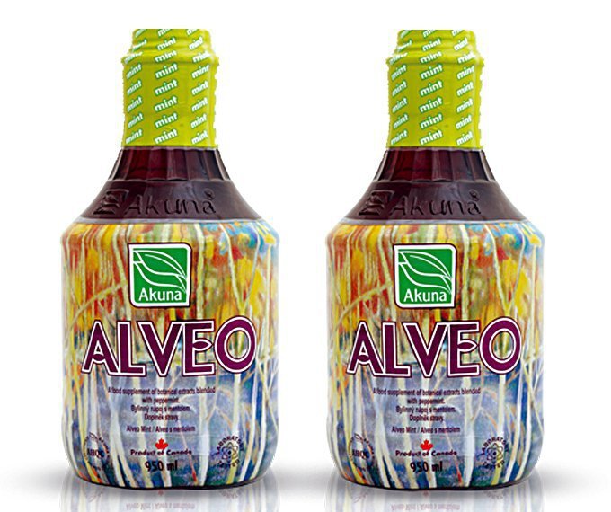 Alveo Mint 950ml x2 oryginalne butelki Akuna miętowy (1)