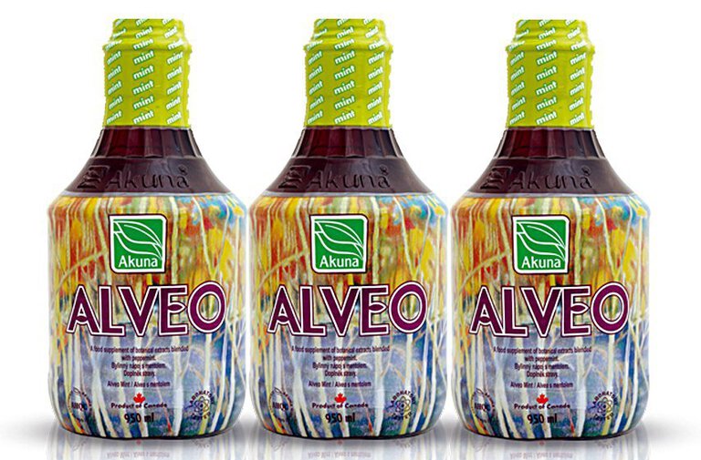 Oryginalny Alveo Mint 950ml x3 butelki Akuna miętowy (1)