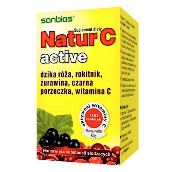 Natur C active 100 tabletek Sanbios z witaminą C (1)